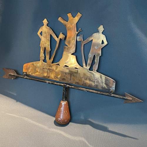 Brass and Cast Iron Woodcutter Weather Vane image-5