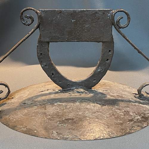 Round Metal Boot Scraper with Horseshoe Centre image-2