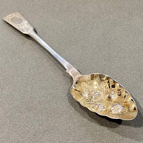 Early 19th Century Silver Berry Spoon image-1