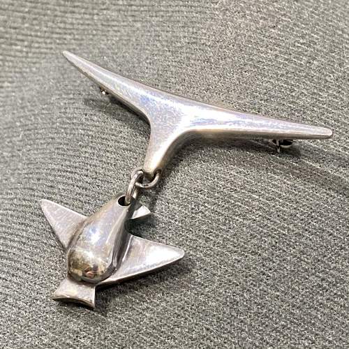 Georg Jensen Silver Articulated Bird Brooch image-2