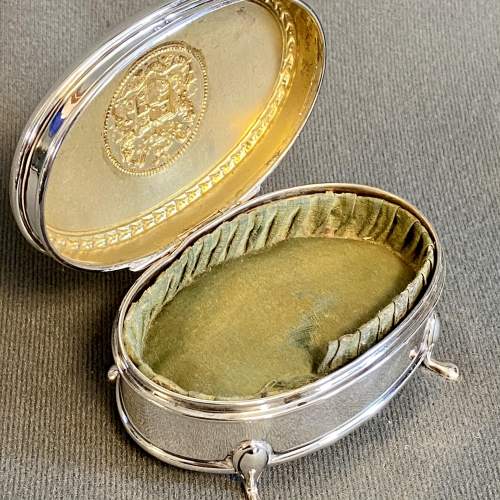 Early 20th Century Oval Footed Silver Ring Box image-5