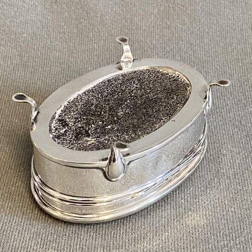 Early 20th Century Oval Footed Silver Ring Box image-6