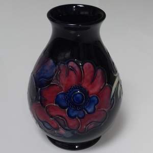 Moorcroft Cobalt Blue Anemone Vase