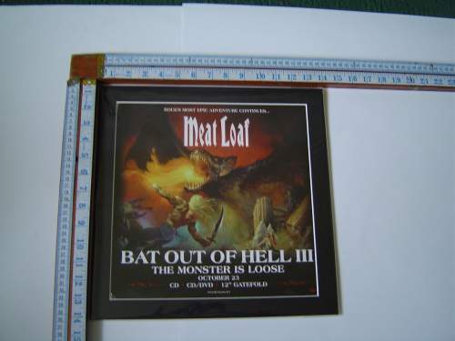 3 x Meat Loaf  Original Uk Rare Posters In Mounts Ready To Frame image-2