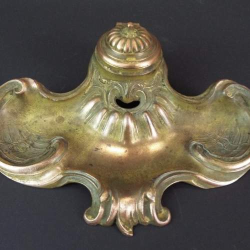 Brass Art Nouveau Italian style Inkwell image-1