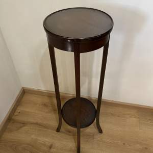 Two Tier Mahogany Plant Stand