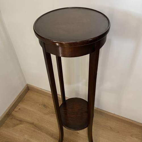 Two Tier Mahogany Plant Stand image-3