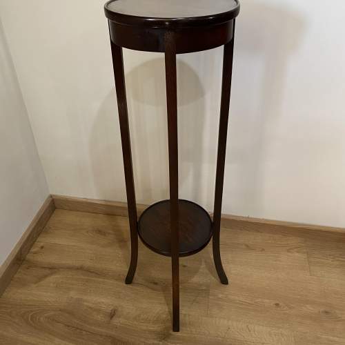 Two Tier Mahogany Plant Stand image-4