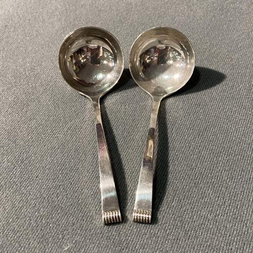 20th Century Boxed Pair of Silver Ladles image-2