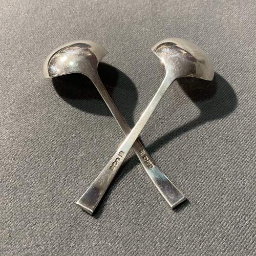 20th Century Boxed Pair of Silver Ladles image-4