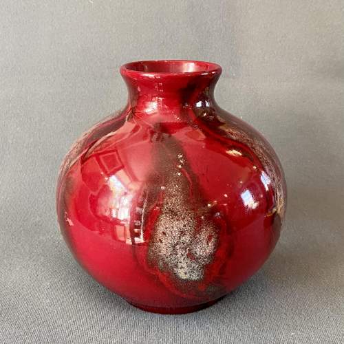 Royal Doulton Bulbous Flambé Vase image-1