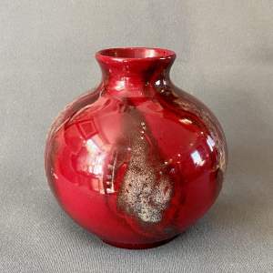 Royal Doulton Bulbous Flambé Vase