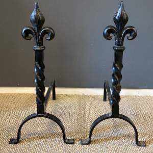Pair of Wrought Iron Fire Dogs