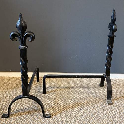 Pair of Wrought Iron Fire Dogs image-2
