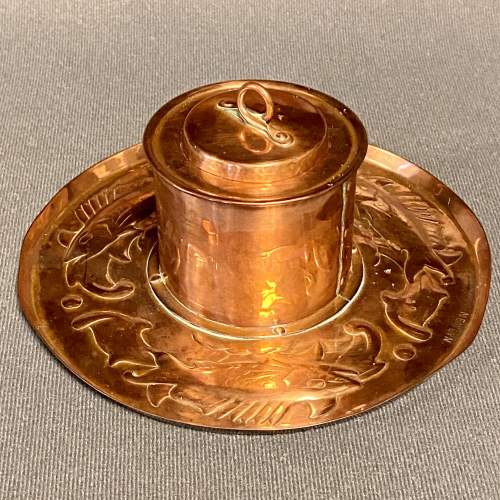 Arts and Crafts Newlyn Copper Inkstand image-1