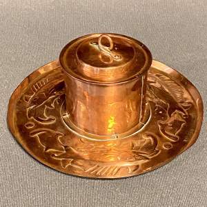 Arts and Crafts Newlyn Copper Inkstand