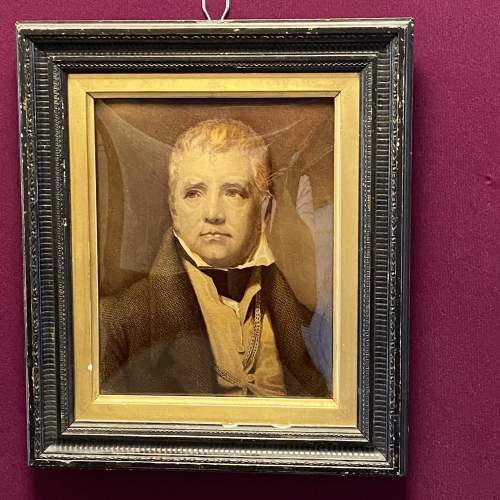 Victorian Crystoleum Picture of Sir Walter Scott image-1