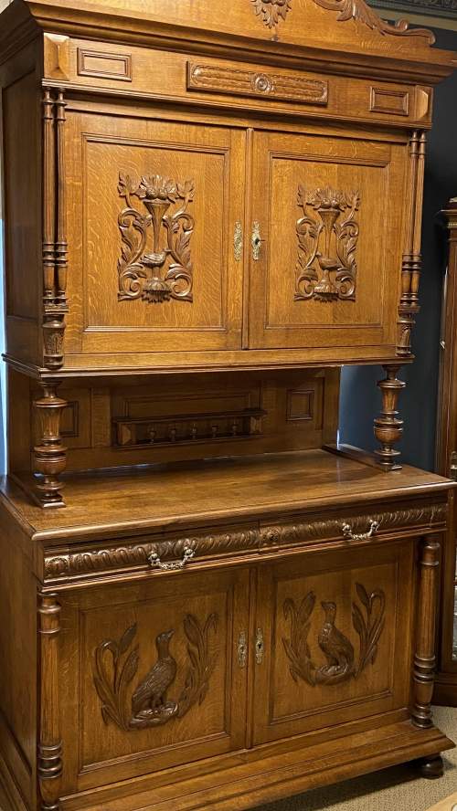 Large 19th Century French Carved Oak Dresser image-5