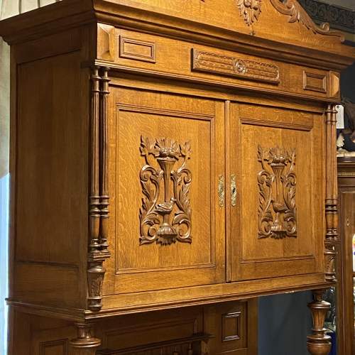 Large 19th Century French Carved Oak Dresser image-1