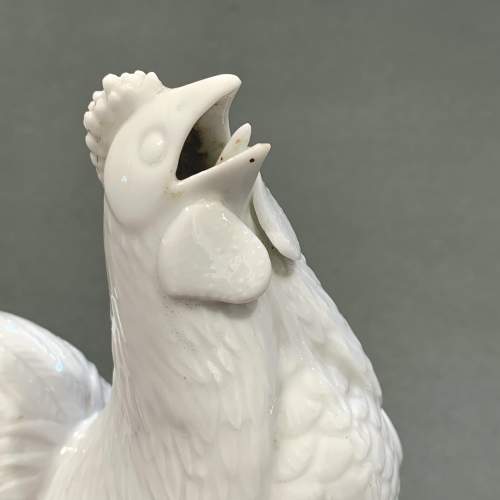 Rare Chinese Blanc De Chine Porcelain Cockerel Figure image-3