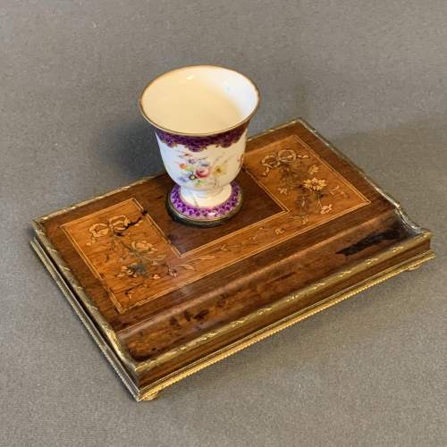 A Late 19th Century French Rosewood And Marquetry Inkstand image-1