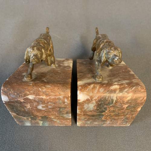 Pair Of Spelter Working Dogs Book Ends image-3