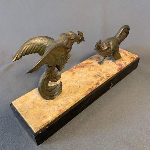 Early 20th Century French Spelter Fighting Cocks image-4