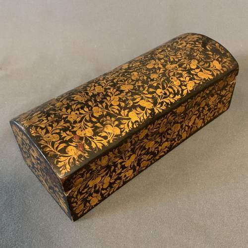 A 19th Century Japanned Domed Rectangular Box image-2