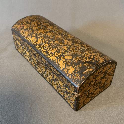 A 19th Century Japanned Domed Rectangular Box image-1