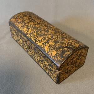 A 19th Century Japanned Domed Rectangular Box