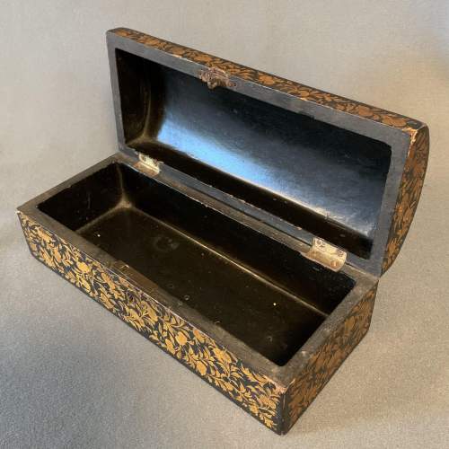 A 19th Century Japanned Domed Rectangular Box image-3