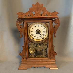 Gingerbread Carved Wooden Clock