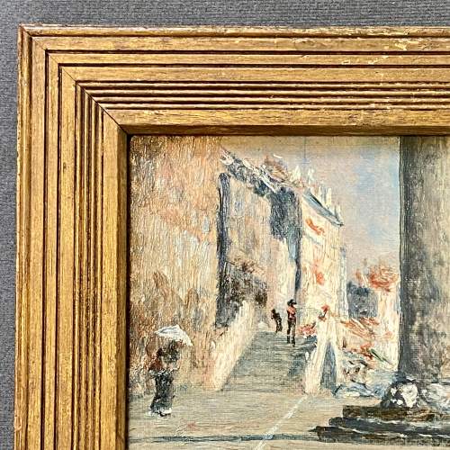19th Century George Sherwood Hunter Venetian Scene Oil on Canvas image-5