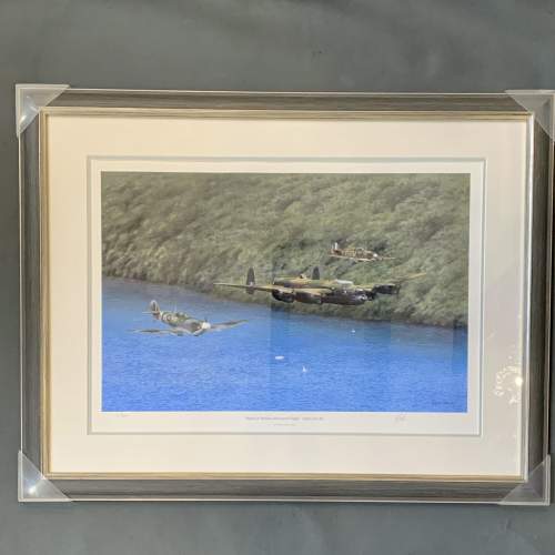 Framed Print - Battle of Britain Memorial Flight Lakes Fly By image-1