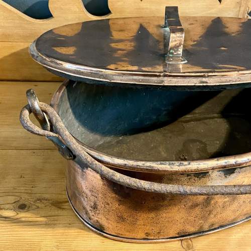 English Copper Oval Cooking Vessel image-4