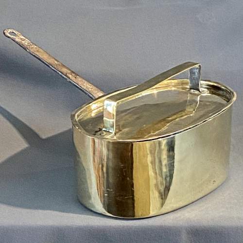 French Vintage Brass Pan with Lid image-1