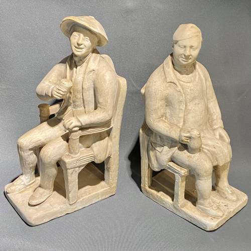 Pair of Victorian Plaster Figural Bookends image-1