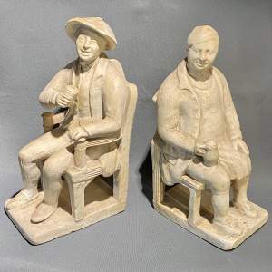 Pair of Victorian Plaster Figural Bookends