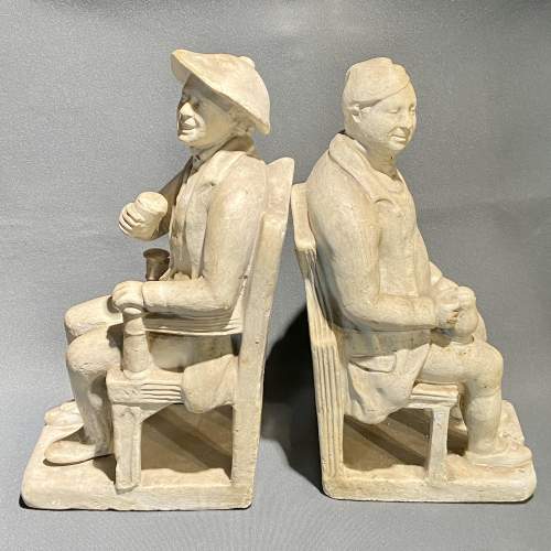 Pair of Victorian Plaster Figural Bookends image-2