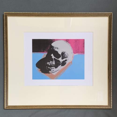 Andy Warhol Lithographic Print Of A Skull image-1