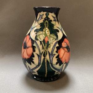 Late 20th Century Moorcroft Pottery Poppy Vase