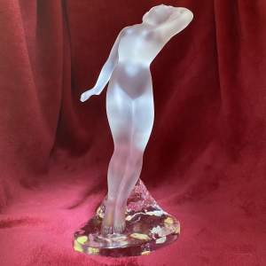 Lalique Danseuse Bras Baisse Arms Down Naked Dancer Sculpture