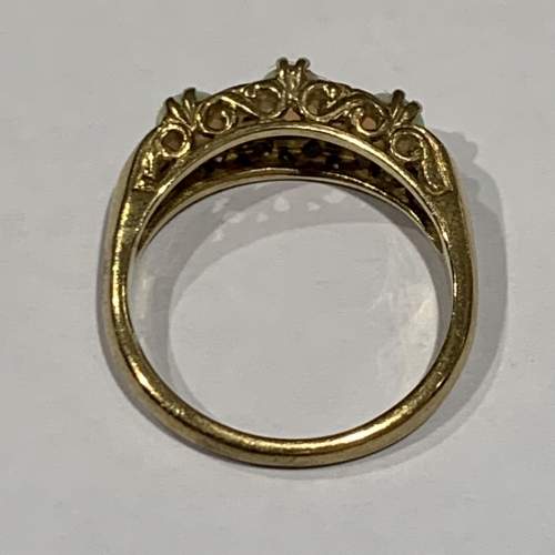 9ct Gold Three Stone Opal Ring image-5