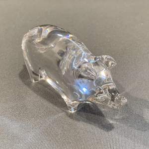 20th Century Baccarat Crystal Pig