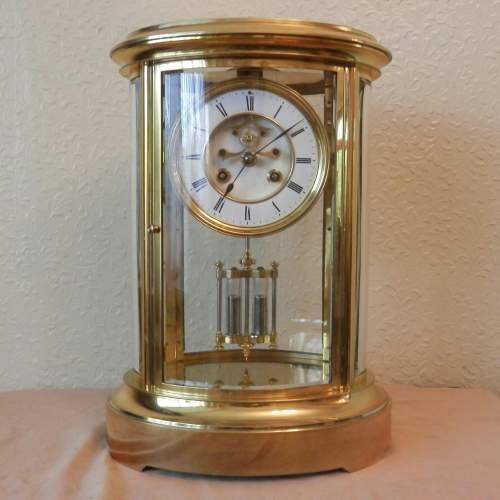 French Oval Four Glass Clock image-1
