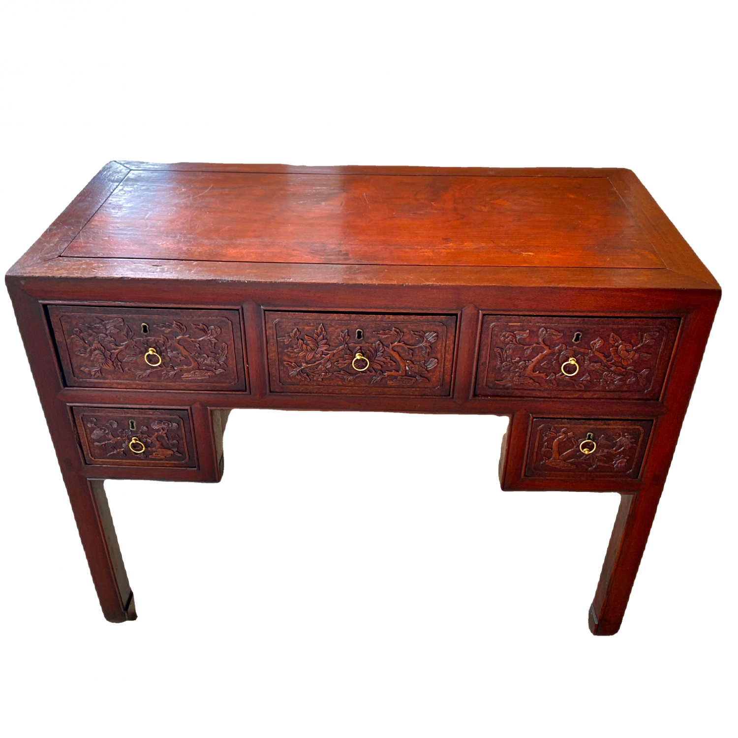 19th Century Chinese Carved Hardwood Desk - Oriental Antiques ...