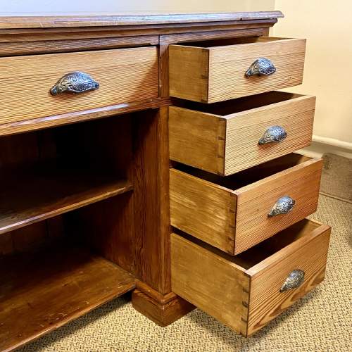 Late 19th Century Pitch Pine Knee Hole Desk image-2