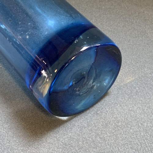 Blue Hand Blown Cylinder Vase image-6