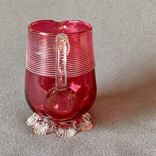 Early Victorian Cranberry Glass Jug image-3