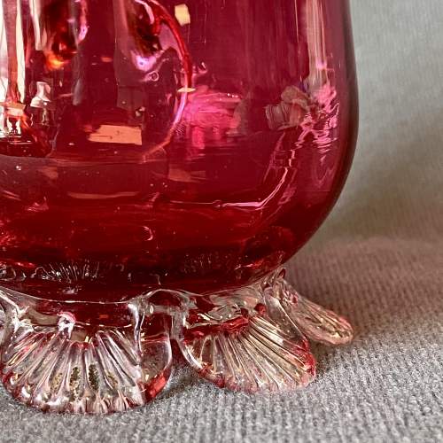 Early Victorian Cranberry Glass Jug image-6